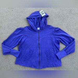 CMC Purple Zip Up Sweater 100% Cotton Women Size Medium NWT Made in the USA